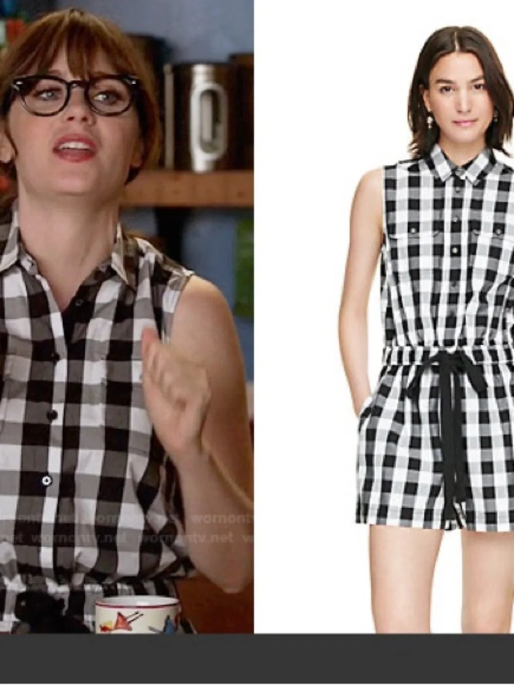 Kate Spade Broome St Sleeveless Black & White Gingham Romper Size XS